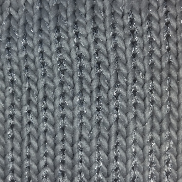 BCBGeneration Grey Mist Metallic Chunky Knit Infinity Loop Scarf - Picture 5 of 7